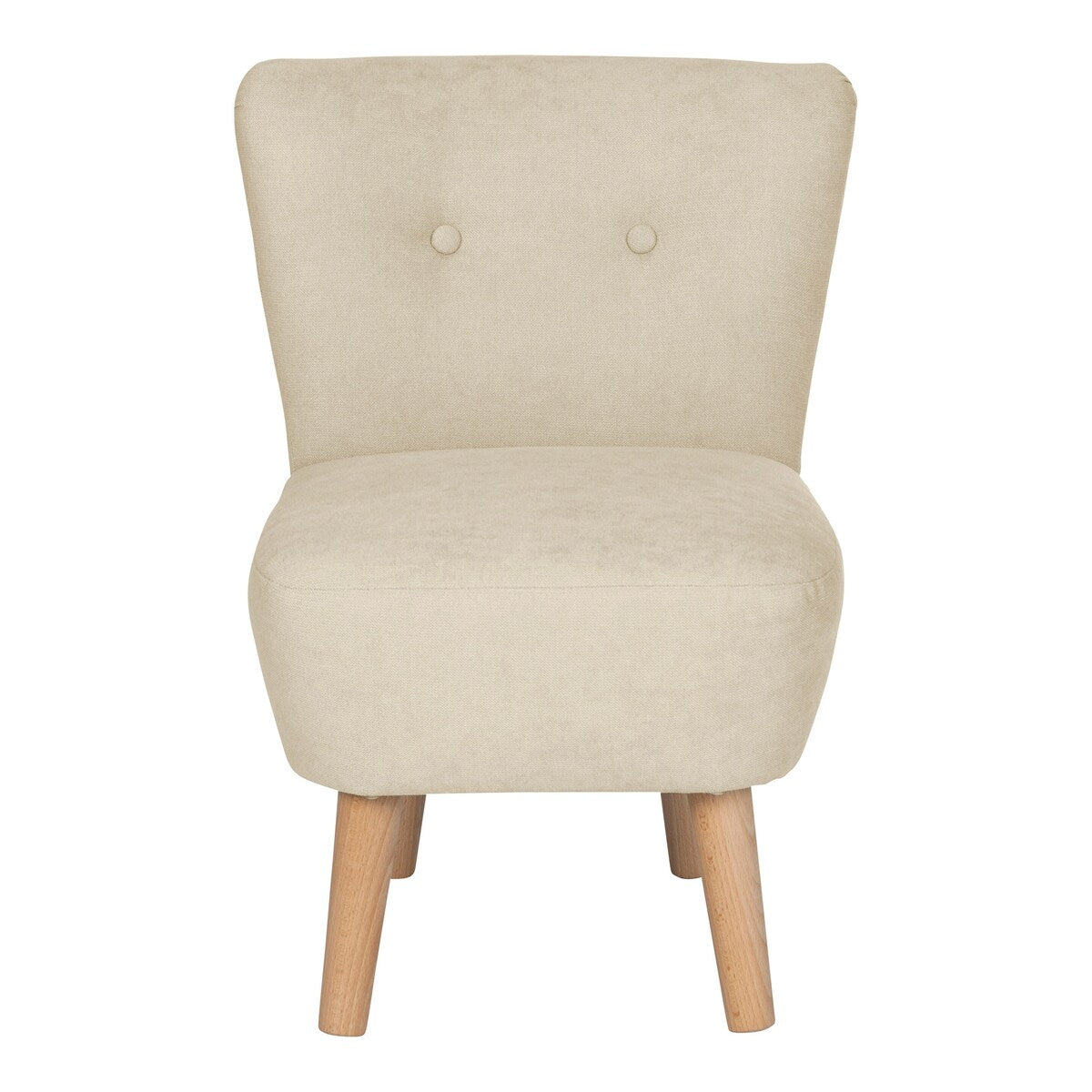 Barnestol Dolly i retrostil detalj av knappehefting