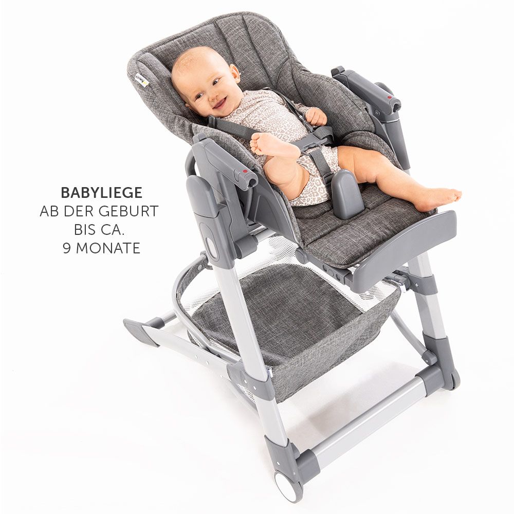 Barnestol og liggestol fra fødsel Grow Up Newborn sett - Hauck montert i rom