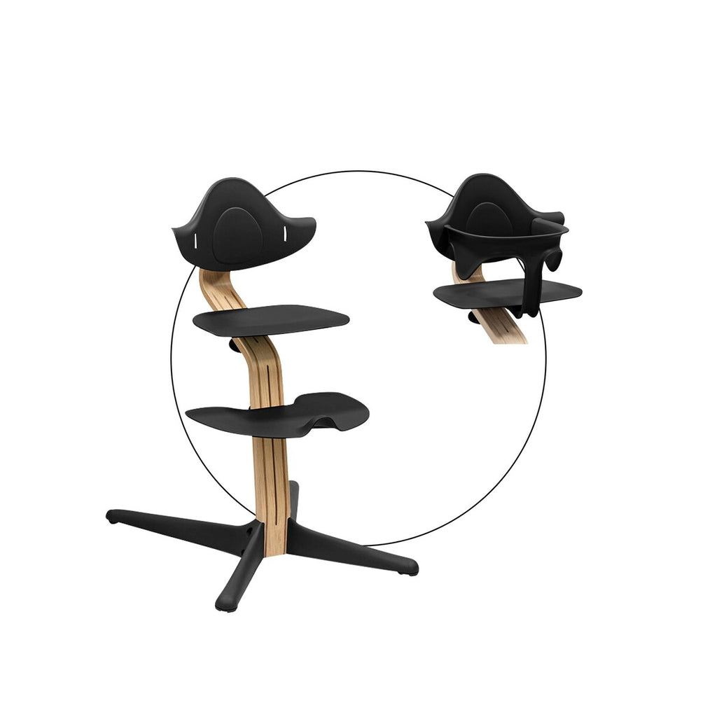 Barnestol Nomi i eik inkl. babysett, fra 6 mnd - Stokke