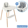 Barnestol i sett med seteinnlegg, 3,5 kg, 5-punktsbelte - Zamboo forfra