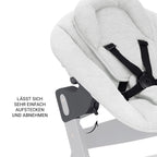 Barnestol sett Beta Plus Natural med to bakhjul for stabilitet