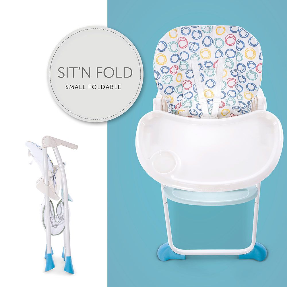 Barnestol Sit'n Fold sammenleggbar fra 6 mnd - Hauck bakside