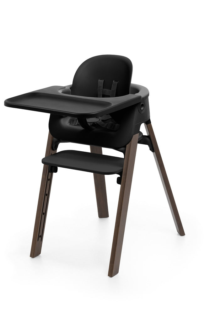Barnestol Steps Black/Warm Brown montert