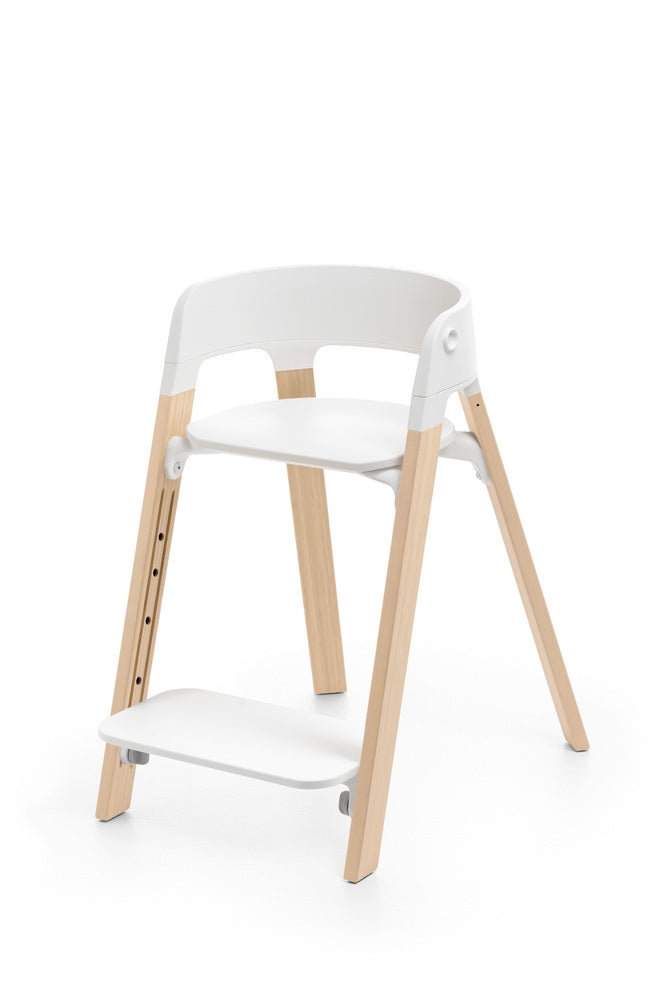 Barnestol Steps white natural forfra