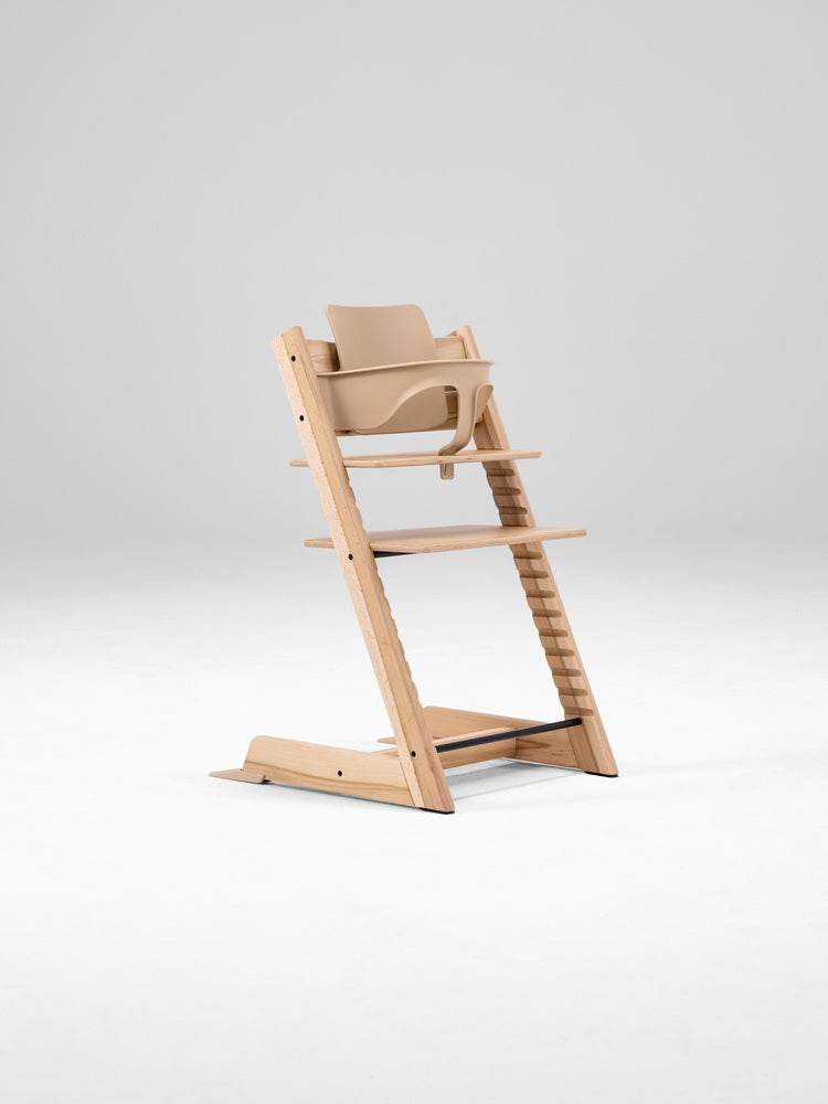 Barnestol Tripp Trapp bøk Wild Wood inkl. Baby Set forfra