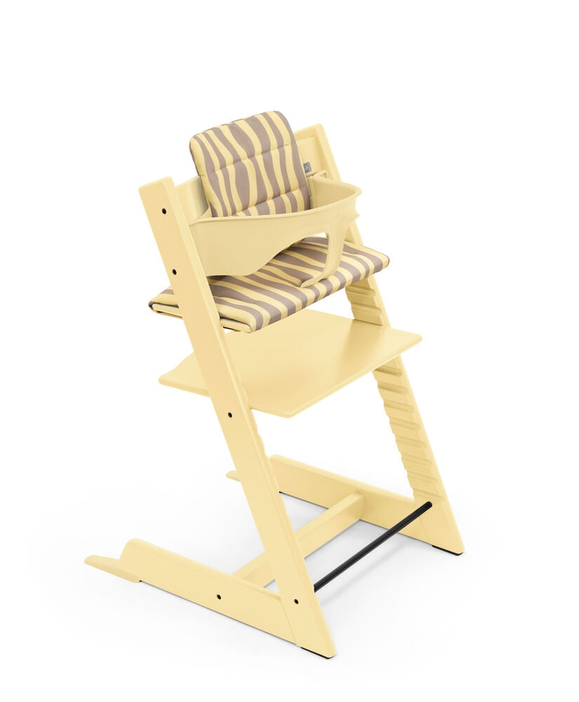 Detalj av justerbar sitteplate på Barnestol Tripp Trapp Lemon Yellow