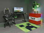 Barneteppe Creeper MINECRAFT formet teppe bakside