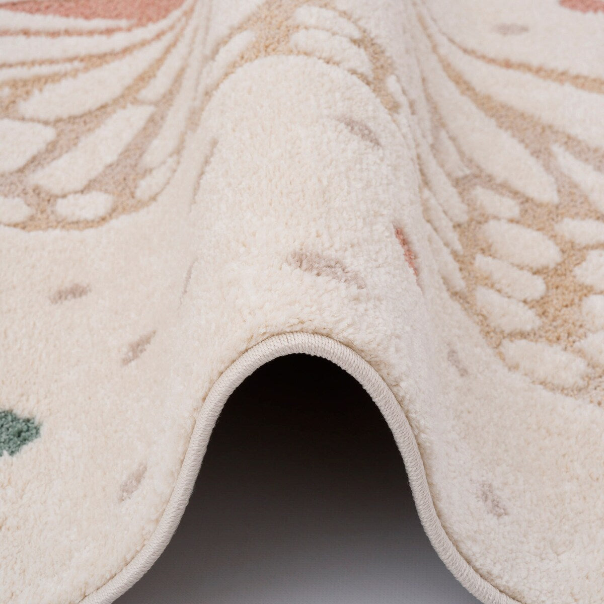 Detalj av Barneteppe Happy Kids 100 % polypropylen Øko-Tex struktur