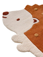 Barneteppe IGEL pinnsvinform 100x70 cm bomull detalj av pinnsvinform
