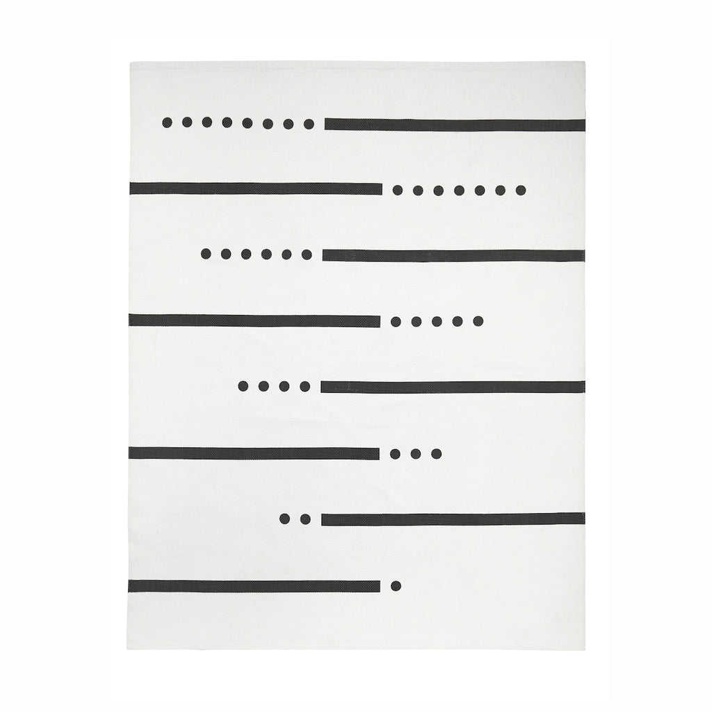 Barneteppe med linjer i bomull 130 x 160 cm forfra