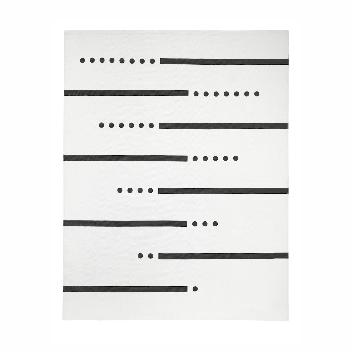 Barneteppe med linjer i bomull 130 x 160 cm forfra
