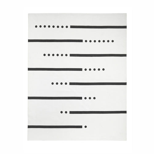 Barneteppe med linjer i bomull 130 x 160 cm forfra