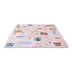Barneteppe med memory-skum 120x160 cm korallfløyel bakside med rutschhemmende materiale