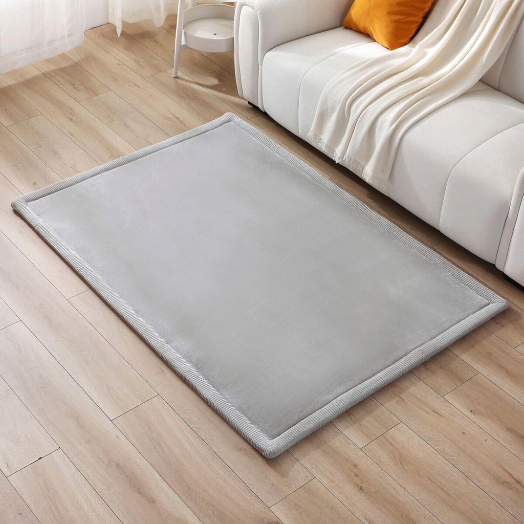 Barneteppe med minneskum 120x170 cm korallfløyel - Hakuna Matte