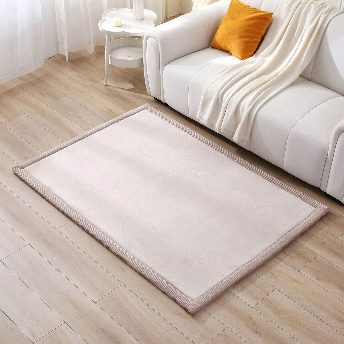Barneteppe med minneskum 120x170 cm korallfløyel - Hakuna Matte