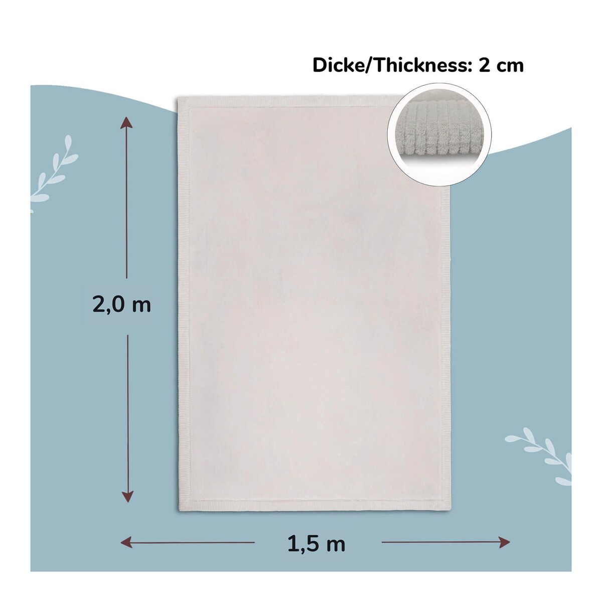 Montert Barneteppe med minneskum 150x200 cm korallfløyel på gulv