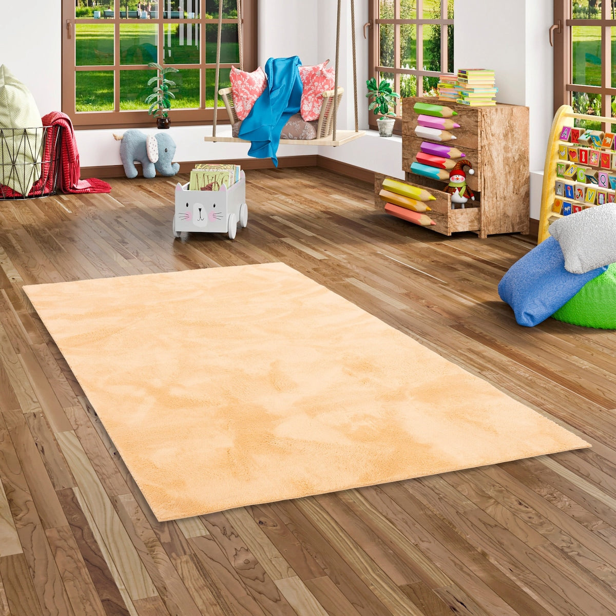 Barneteppe Pearl Kids kunstpels polyester 19 mm Øko-Tex - Pergamon