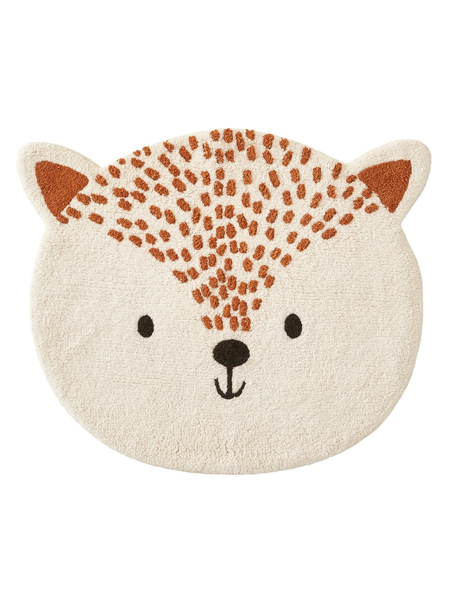 Barneteppe polarrev bomull 62,6 x 75 cm forfra