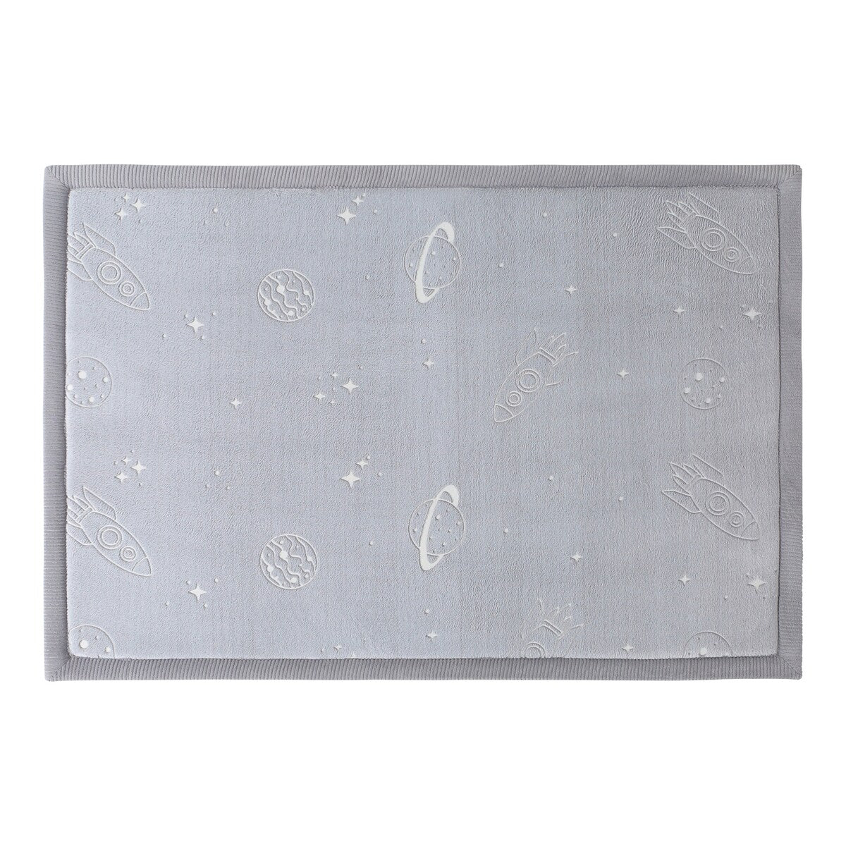 Barneteppe selvlysende 170x120 cm minneskum sklisikkert bakside
