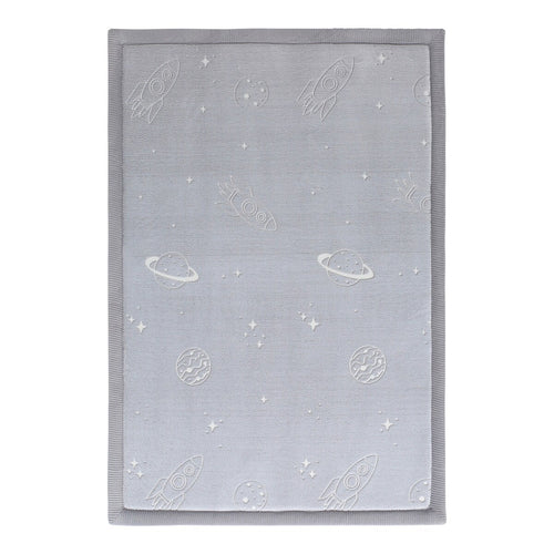 Barneteppe selvlysende 170x120 cm minneskum sklisikkert front