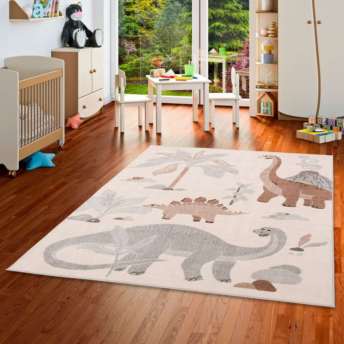 Barneteppe Softstar Kids dinosaurverden Øko-Tex bakside