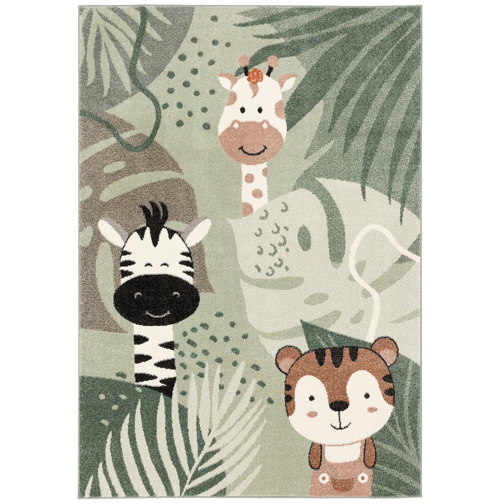 Barneteppe Softstar Kids Safari Friends polypropylen forfra