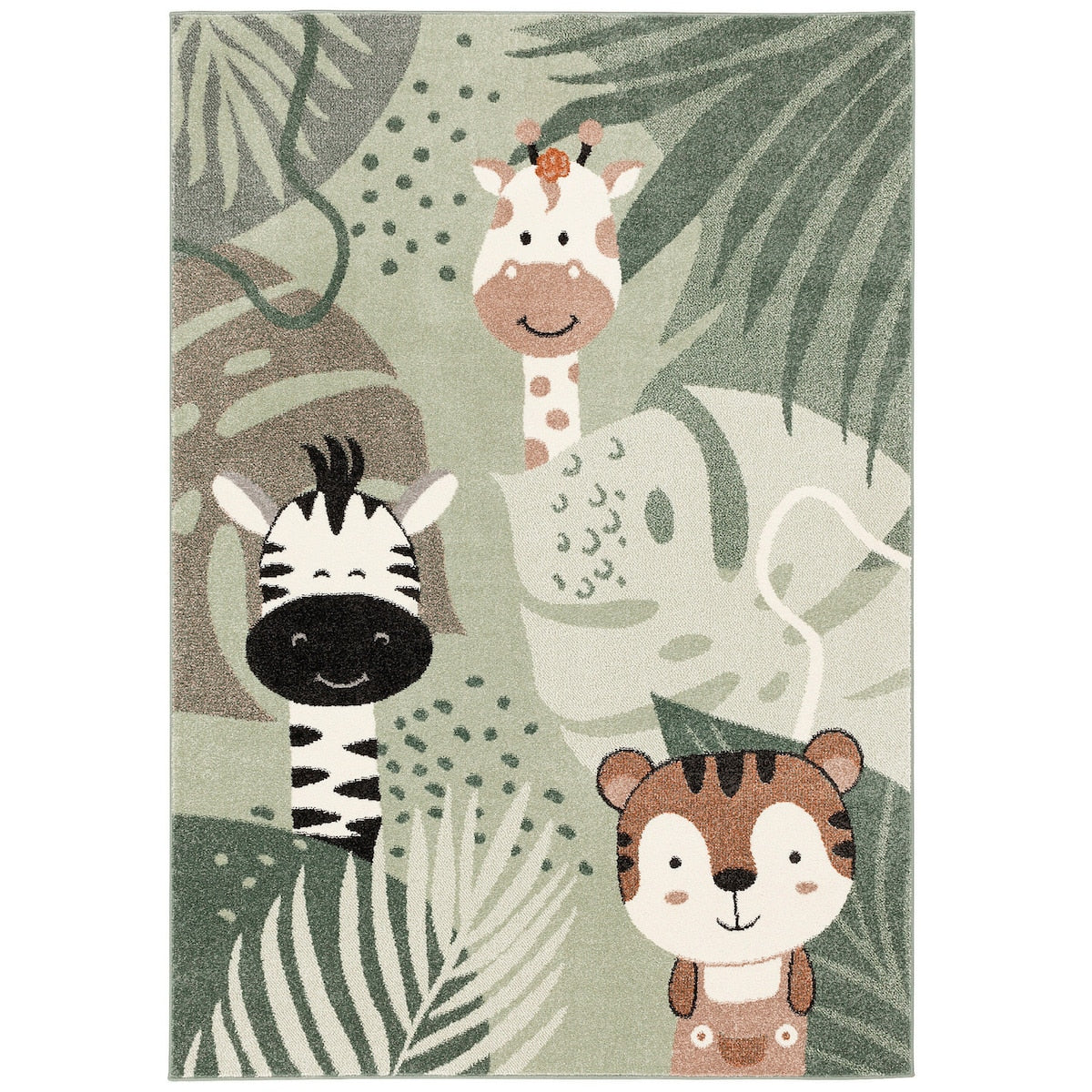 Barneteppe Softstar Kids Safari Friends polypropylen forfra