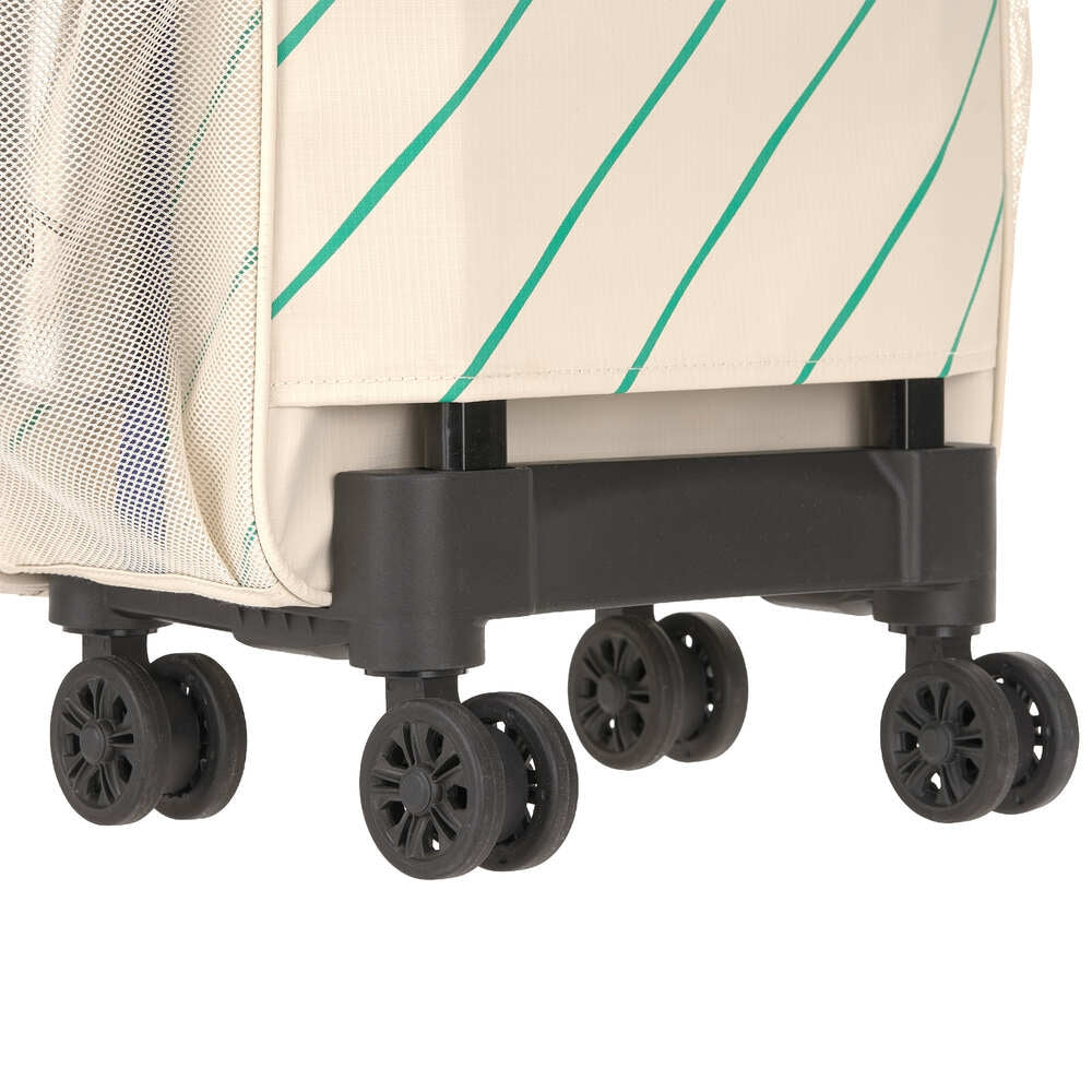 Barnetrolley Happy Trails frosk med 360° hjul med åpnet hovedrom