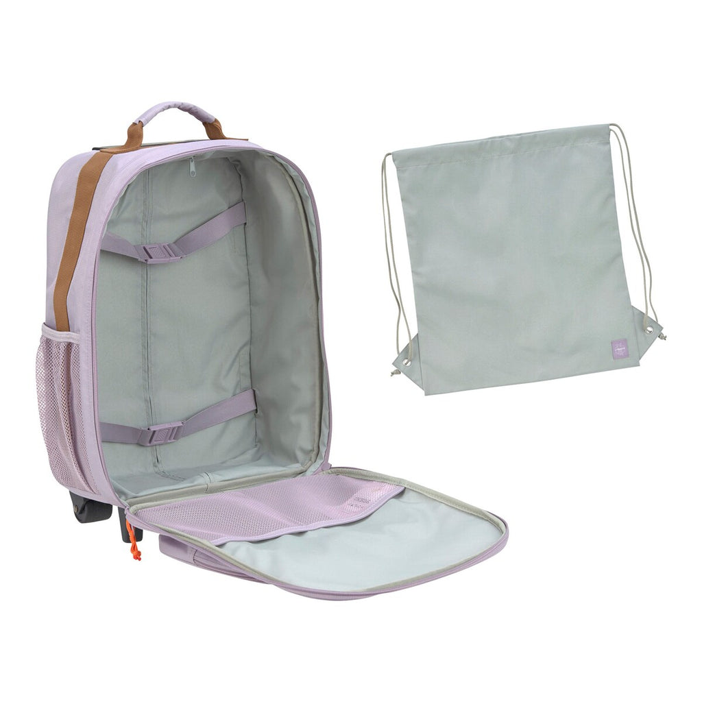 Barnetrolley Little Gang med skobag bakside