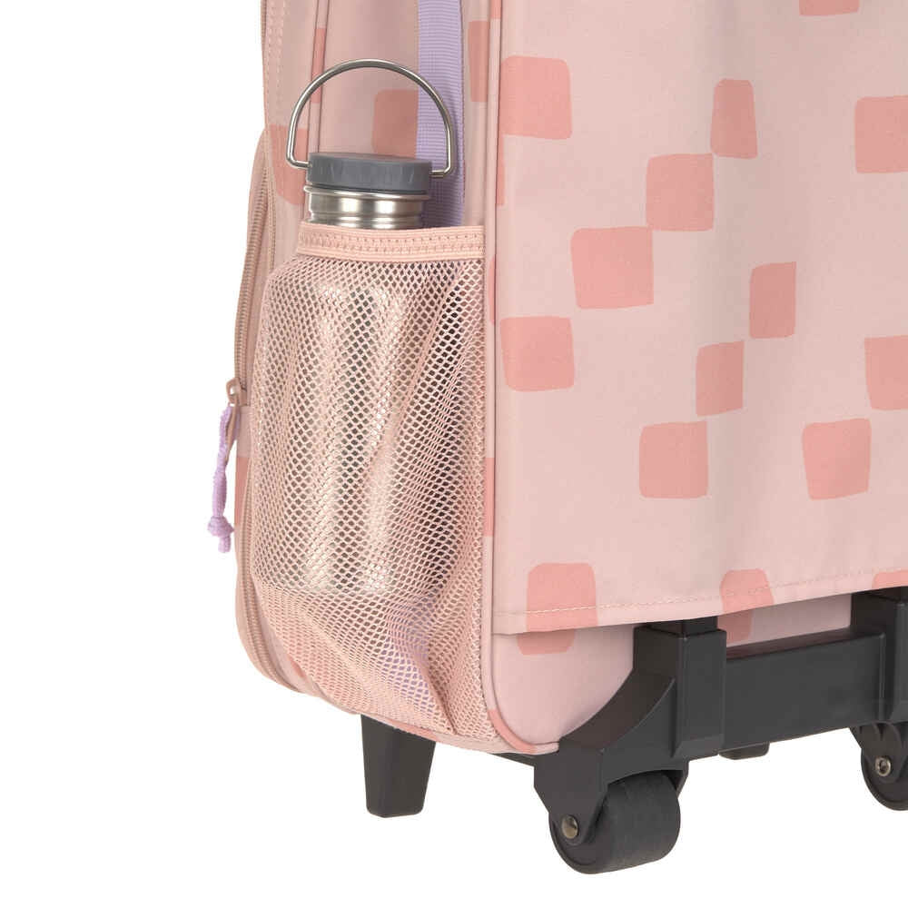 Barnetrolley Pattern Party resirkulert polyester 22 l nærbilde av hjul