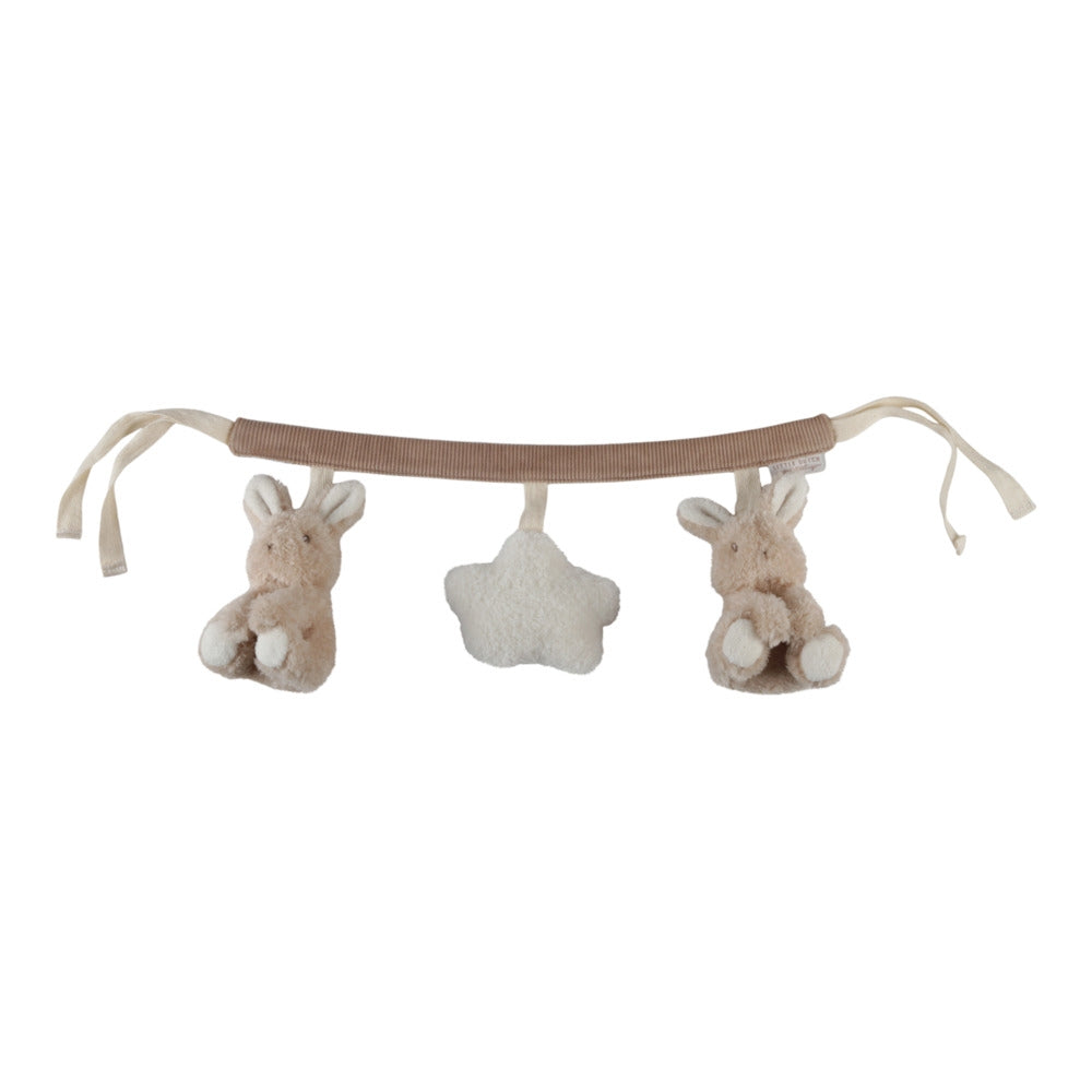 Barnevognkjede Baby Bunny i polyester fra Little Dutch forfra