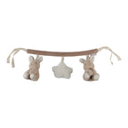 Barnevognkjede Baby Bunny i polyester fra Little Dutch forfra