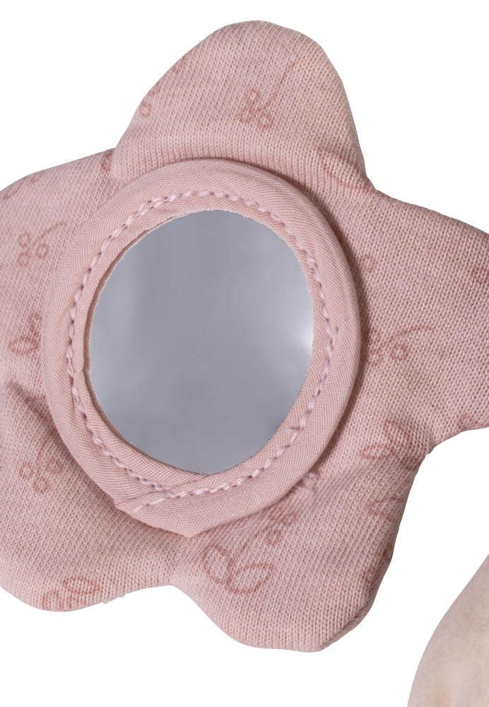 Montert Barnevognkjede Emmi Girl med rangle rosa på barnevogn