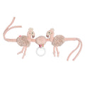 Barnevognkjede flamingo med rasle og gripering - Fehn for barnevogn