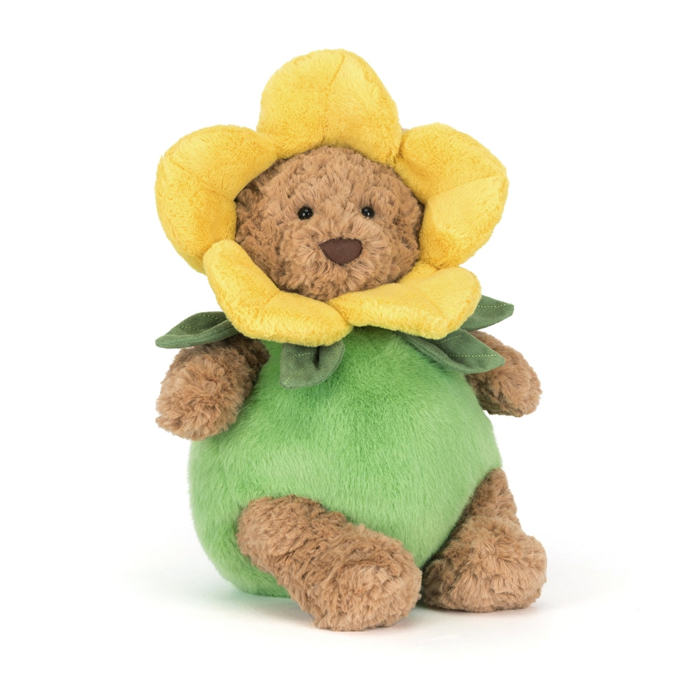 Bartholomew Bear påskelilje-antrekk kosebamse bakside