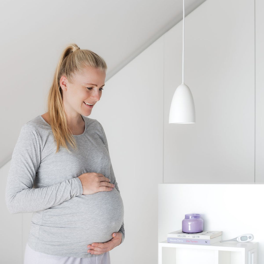 Basaltermometer for eggløsning med app-tilkobling montert klar til bruk