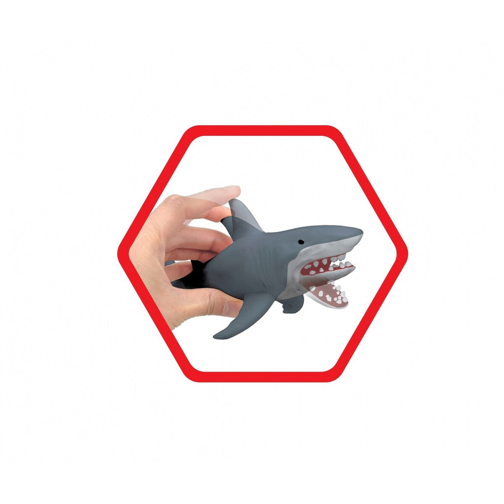 Båt lekesett Shark Attack med hai og tilbehør montert sett