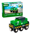 Batteridrevet fraktlokomotiv med lys, BRIO World forfra