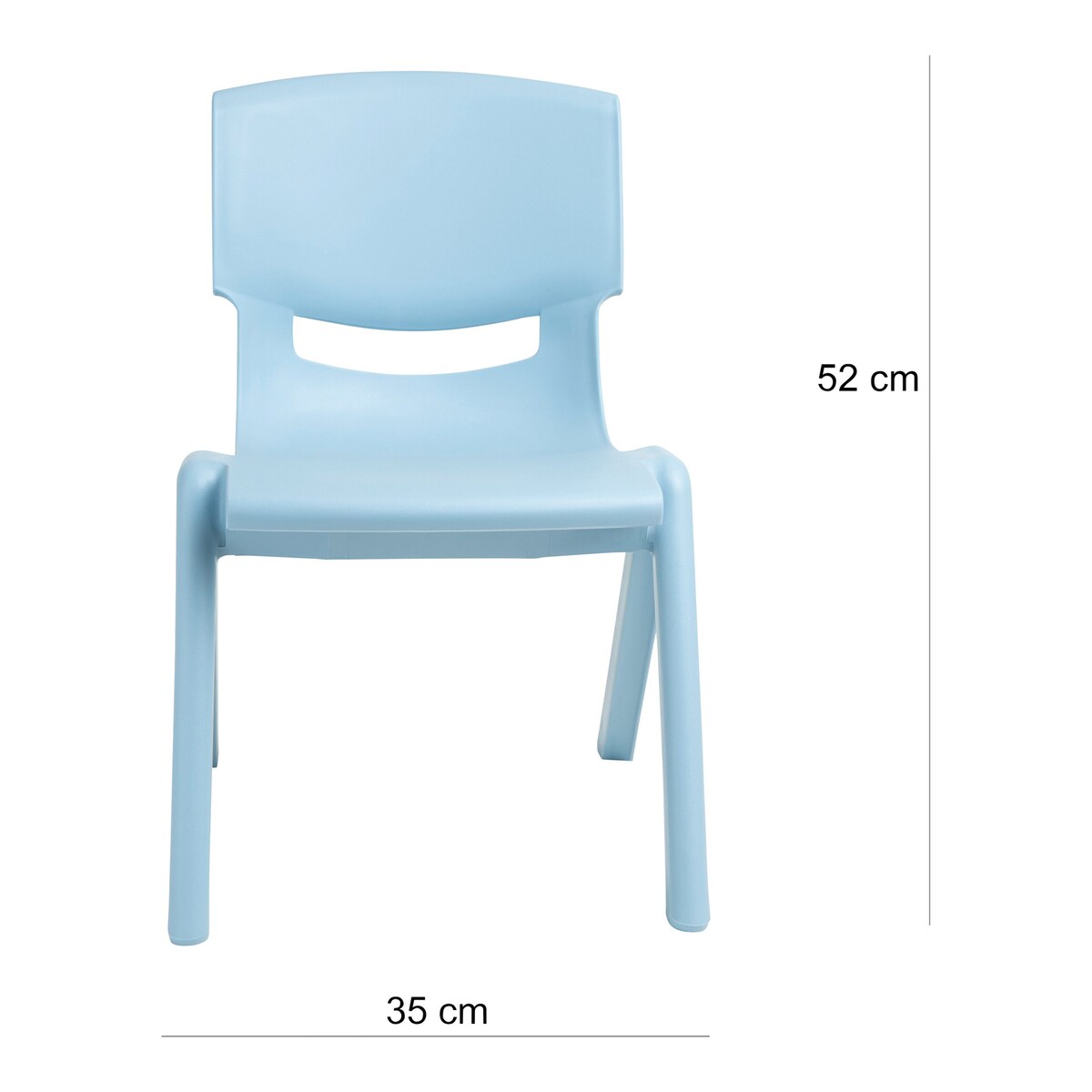 Barnestol i massivt tre og MDF, sitthøyde 30,5 cm - roba