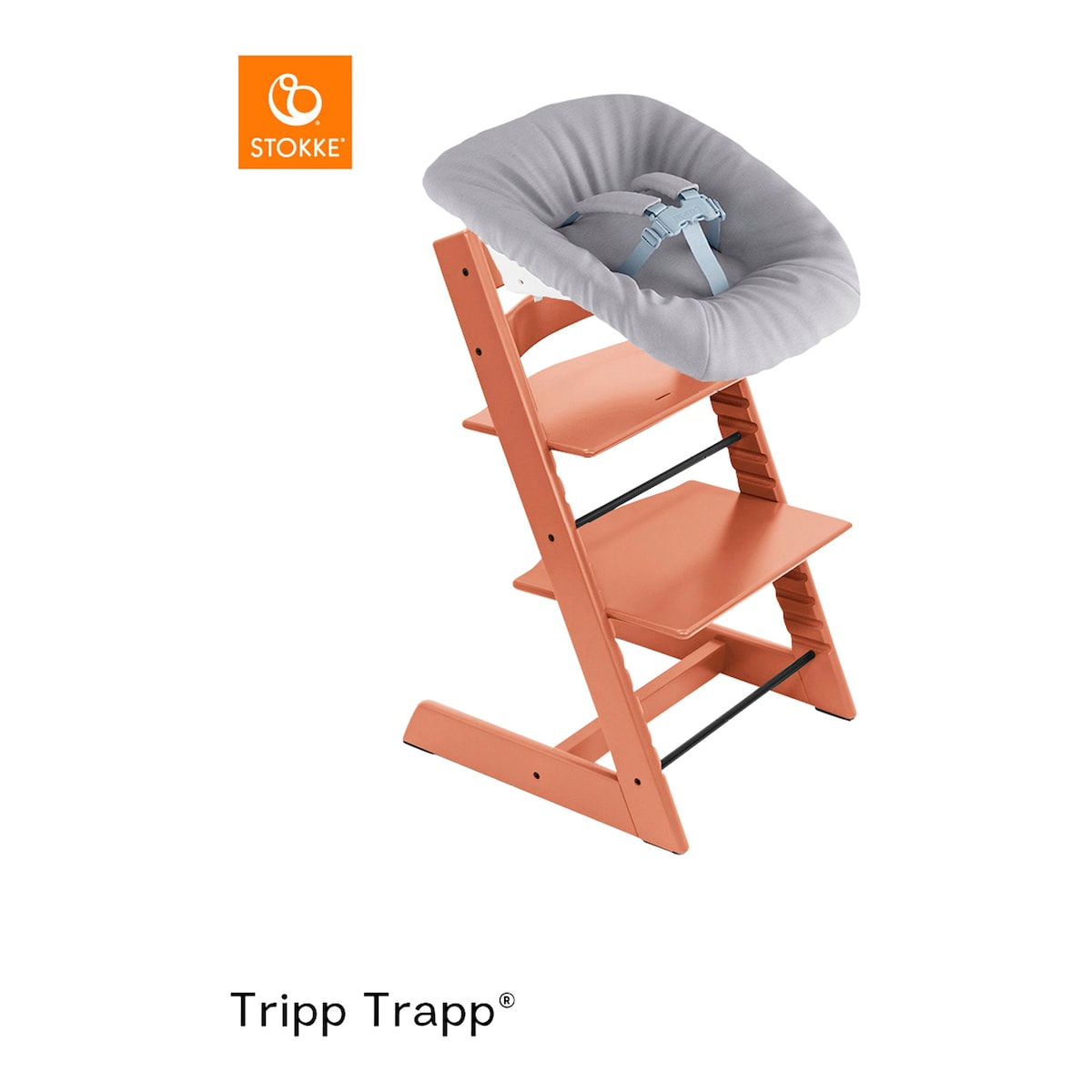 Tripp Trapp barnestol med newborn-sett og babysett, bøk - Stokke