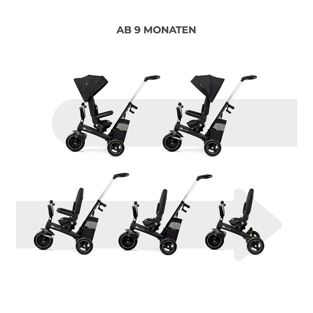 Trehjulssykkel EASYTWIST 5-i-1 fra 9 mnd, svingbart sete - Kinderkraft