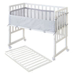 Bedside crib 3-i-1 med barriere roba Style grå 45x90 cm forfra