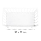 Bedside crib 3-i-1 med barriere roba Style grå 45x90 cm sideprofil