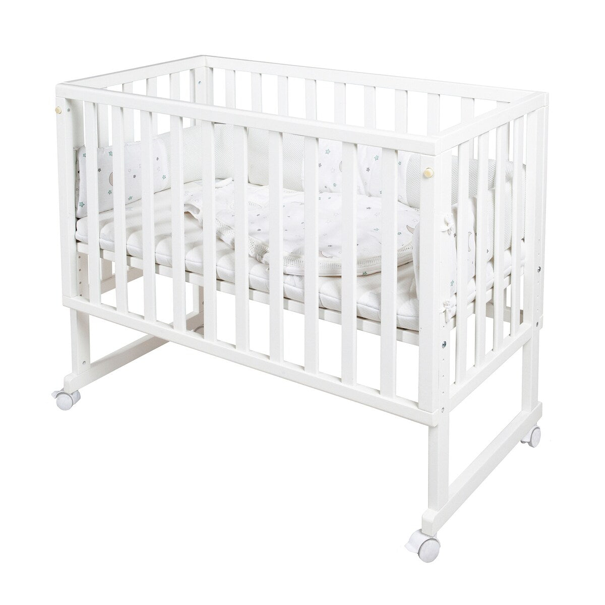 Detalj av Bedside crib 3-i-1 Sternenzauber safe asleep® hvit materialer