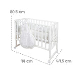 Hjul på Bedside crib 3-i-1 Sternenzauber safe asleep® hvit