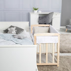 Bedside crib 4-i-1 Liebhabär med madrass og tekstiler