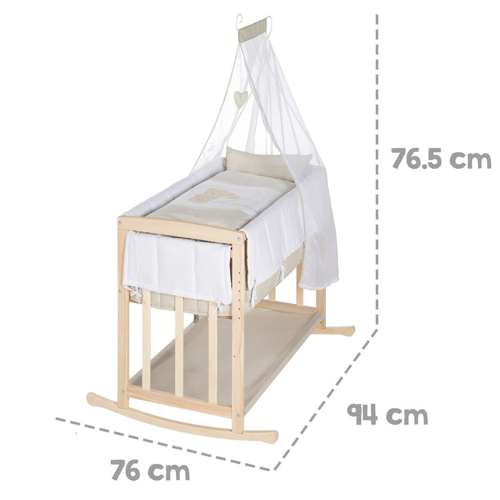 Sikkerhetsbarriere på Bedside crib 4-i-1 Liebhabär