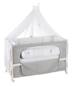Bedside crib 60x120 cm Fox & Bunny høydejusterbar forfra
