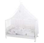 Bedside crib 60x120 cm Fox & Bunny høydejusterbar montert ved seng