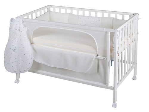 Bedside crib 60x120 cm Sternenzauber safe asleep® forfra
